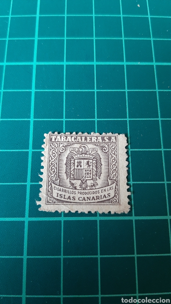 Sammelleidenschaft Andere Papierartikel: TABACALERA SELLO ISLAS CANARIAS ESCUDO &Aacute;GUILA