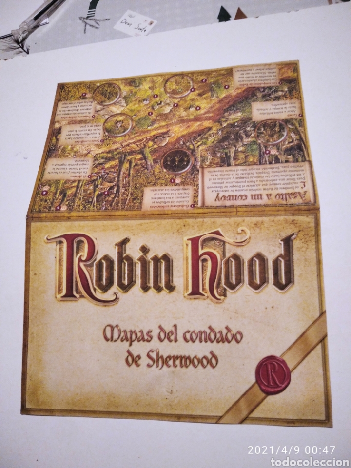 Otros Art&iacute;culos de Coleccionismo en Papel: Robin Hood mapas del condado de Sherwood