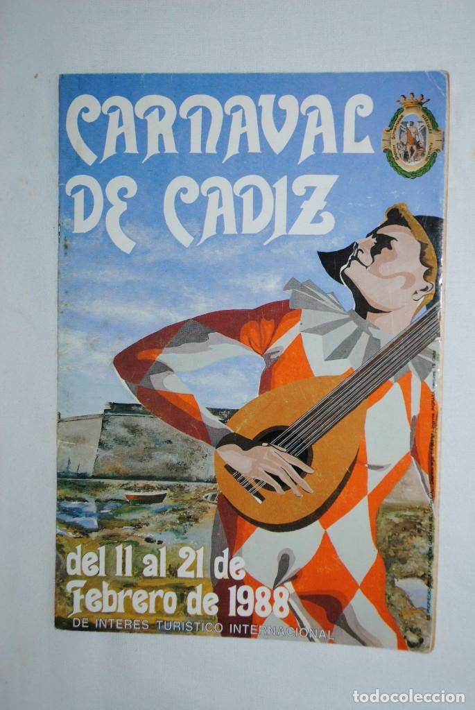 Otros art&iacute;culos de coleccionismo en papel: CARNAVAL DE CADIZ PROGRAMA PARA 1988 - Foto 1