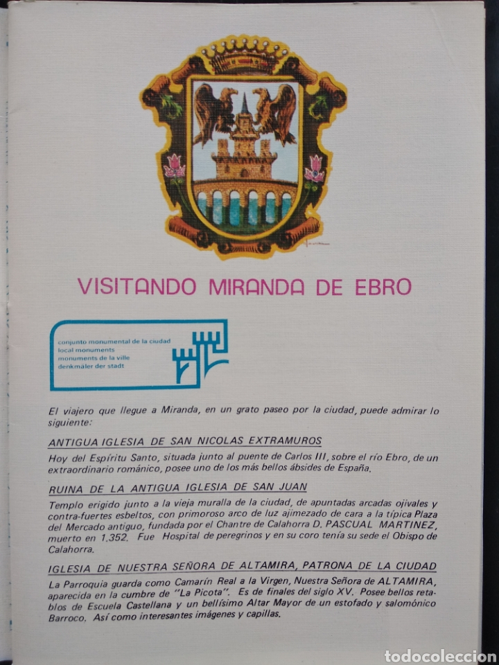 Otros art&iacute;culos de coleccionismo en papel: Miranda de Ebro , datos informativos - Foto 2