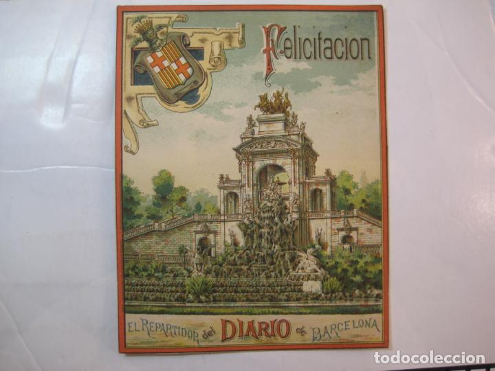 Paper Collecting Others: EL REPARTIDOR DEL DIARIO DE BARCELONA-FELICITACION ANTIGUA-VER FOTOS-(K-2266)