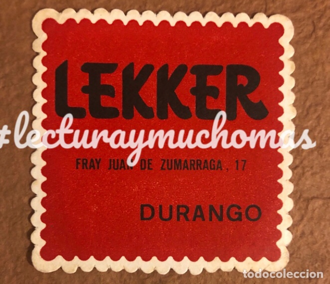 Paper Collecting Others: ANTIGUO POSAVASOS DEL LEKKER DE DURANGO (BIZKAIA). DE PAPEL. 10 x 10 Cms.
