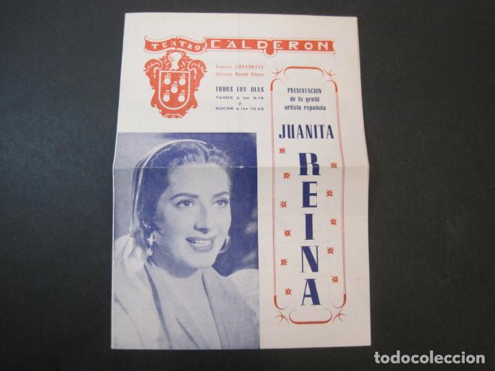 Otros art&iacute;culos de coleccionismo en papel: TEATRO CALDERON-JUANITA REINA-PROGRAMA ANTIGUO-VER FOTOS-(K-2280)