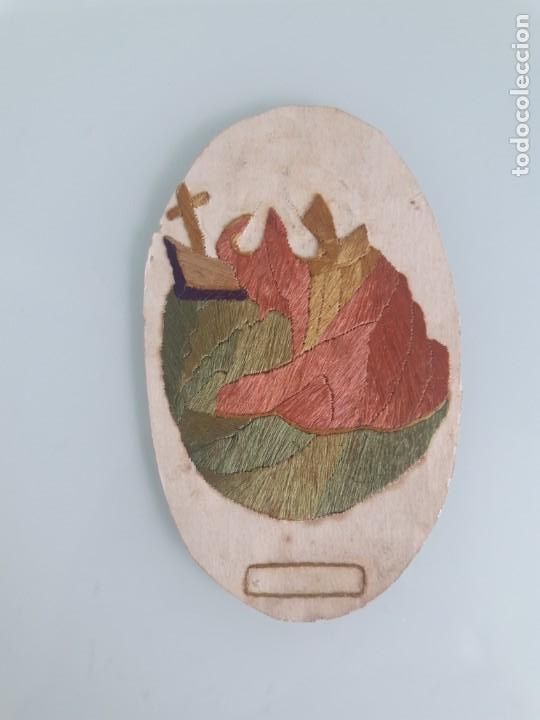 Otros art&iacute;culos de coleccionismo en papel: ANTIGUO BORDADO DEL SAGRADO CORAZ&Oacute;N - SOPORTE DE PAPEL Y BORDADO DOBLE CARA