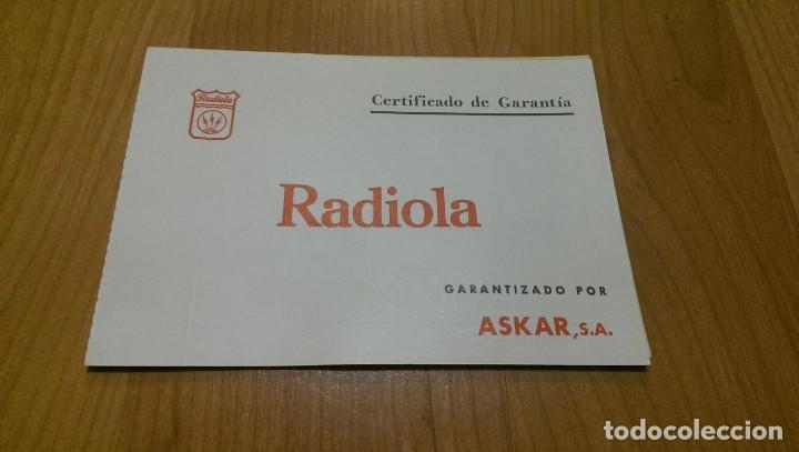 Paper Collecting Others: ANTIGUO CERTIFICADO GARANTIA TV RADIOLA A&Ntilde;O 1979