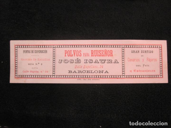 Collectionnisme Papier divers: BARCELONA-POLVOS PARA RUISE&Ntilde;OR JOSE ISAURA-PUBLICIDAD ANTIIGUA-VER FOTOS-(K-2394)