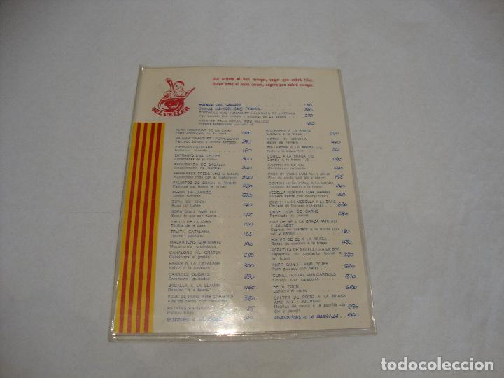 Otros art&iacute;culos de coleccionismo en papel: CARTA MENU EL SELLER