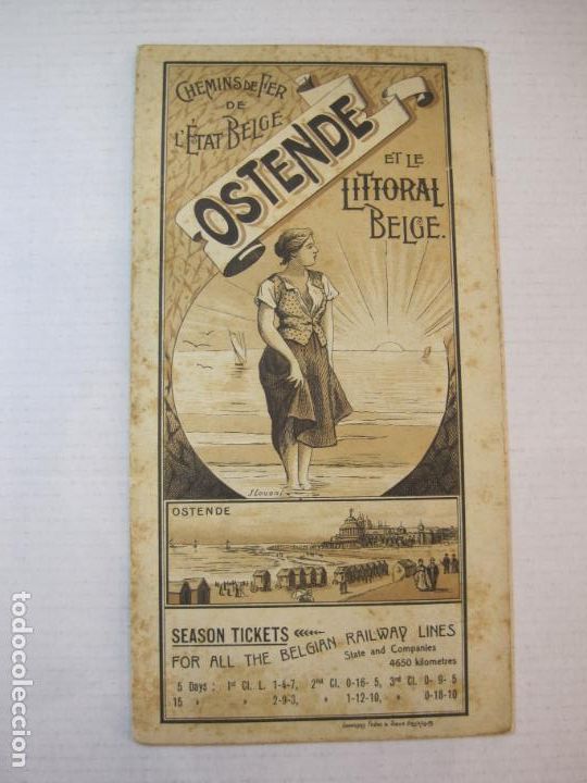 Collectionnisme Papier divers: BELGICA-OSTENDE ET LE LITORAL BELGE-MAPA PUBLICIDAD TURISMO-VER FOTOS-(K-2414)