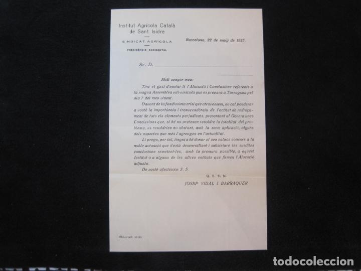 Collectionnisme Papier divers: BARCELONA-INSTITUT AGRICOLA CATALA DE SANT ISIDRE-MAIG 1925-CONCLUSIONS ASSAMBLEA-VER FOTOS-(K-2418)