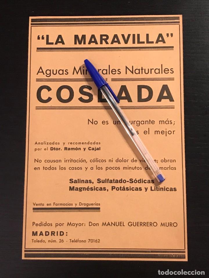 Otros Art&iacute;culos de Coleccionismo en Papel: LA MARAVILLA AGUA MINERAL DE COSLADA MADRID - RECORTE PRENSA REVISTA ANUNCIO PUBLICIDAD