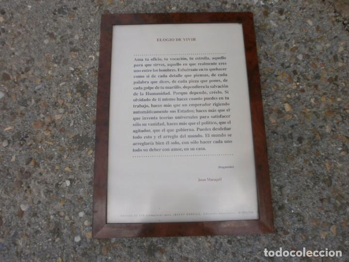 Otros art&iacute;culos de coleccionismo en papel: Elogio de vivir. Joan Maragall (Fragmento) Papel Edici&oacute;n numerada 106/150 Bufet Bonfill 54X39 cm.