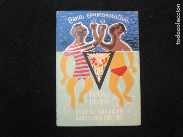 Otros art&iacute;culos de coleccionismo en papel: CLUB NATACION BARCELONA-BODAS DE ORO-MENU ANTIGUO-VER FOTOS-(K-2679)