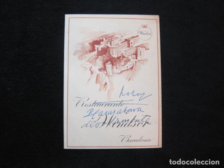Otros art&iacute;culos de coleccionismo en papel: BARCELONA-RESTAURANTE WINDSOR-MENU ANTIGUO-VER FOTOS-(K-2686)