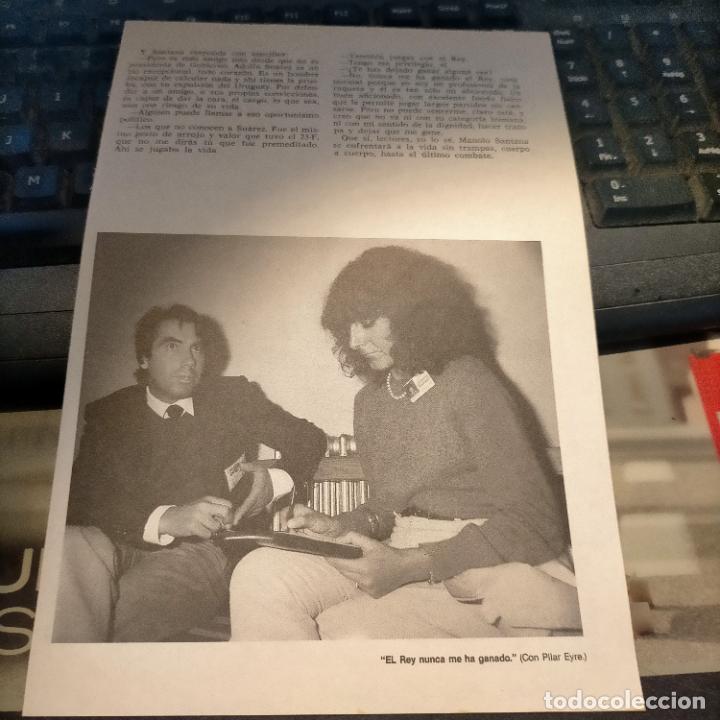 Outros artigos de papel: hoja publicacion informacion grafica o fotografica 23,6x16 cm aproximados - MANOLO SANTANA TENISTA