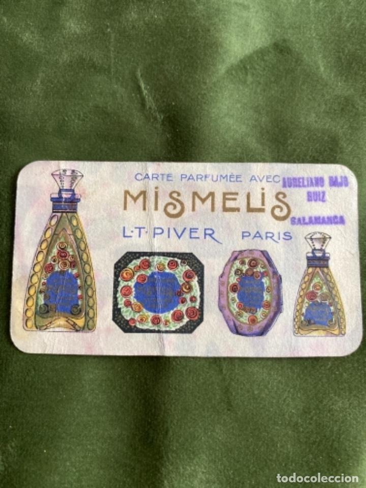 Paper Collecting Others: ANTIGUA TARJETA PUBLICIDAD PERFUMES MISMELIS SELLOS AURELIANO BAJO RUIZ SALAMANCA
