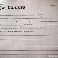 Otros Artículos de Coleccionismo en Papel: CAMPSA. LIBRO DE RECLAMACIONES AÑOS 90.