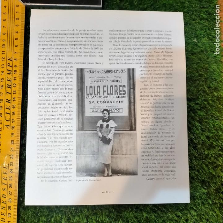 Sammelleidenschaft Andere Papierartikel: HOJA DE PUBLICACION - LOLA FLORES