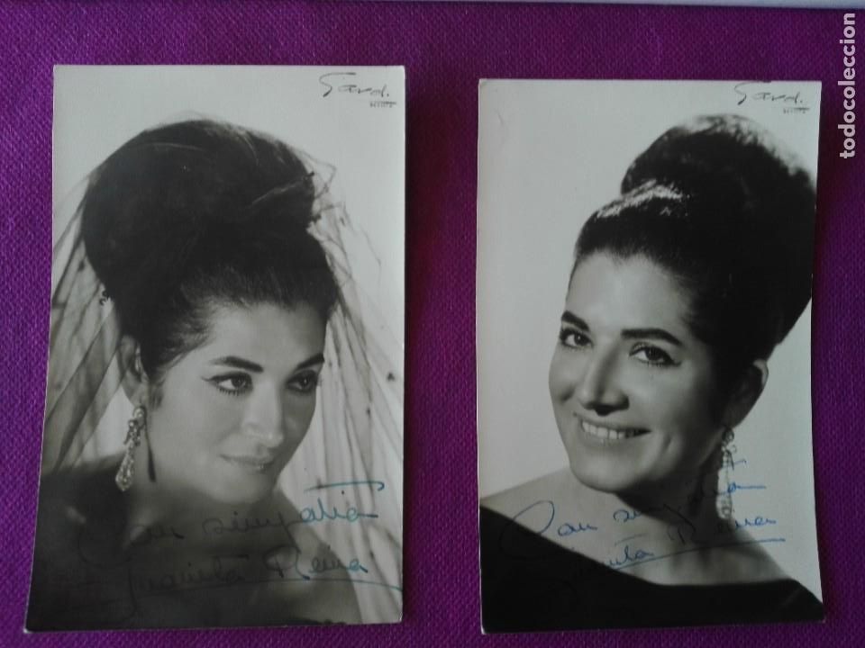 Otros art&iacute;culos de coleccionismo en papel: JMFC - DOS FOTOS ORIGINALES DE JUANITA REINA CON AUT&Oacute;GRAFO ORIGINAL
