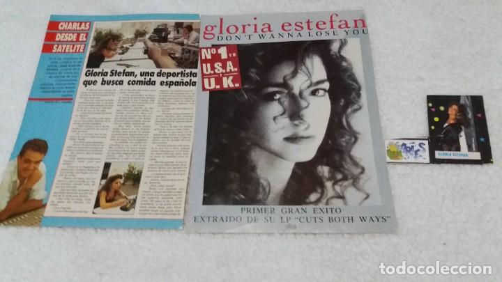 Otros Art&iacute;culos de Coleccionismo en Papel: gloria estefan - 2 pages + photo adhesiva spanish clippings - ver fotos