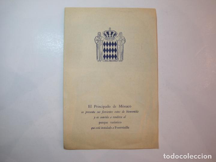 Otros art&iacute;culos de coleccionismo en papel: EL PRINCIPADO DE MONACO-PARQUE TURISTICO FONTVIELLE-PUBLCIDAD ANTIGUA-VER FOTOS-(K-2749)