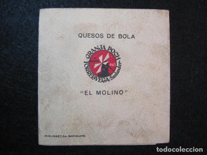 Otros art&iacute;culos de coleccionismo en papel: QUESOS DE BOLA EL MOLINO-GRANJA POCH-TORRELAVEGA-PUBLICIDAD ANTIGUA-VER FOTOS-(80.601)