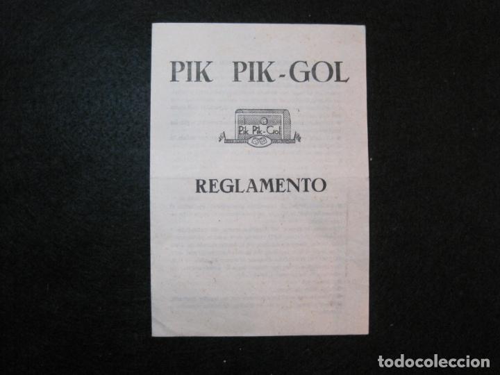 Otros art&iacute;culos de coleccionismo en papel: PIK PIK GOL-FUTBOL DE SALON-REGLAMENTO ANTIGUO-VER FOTOS-(K-2782)