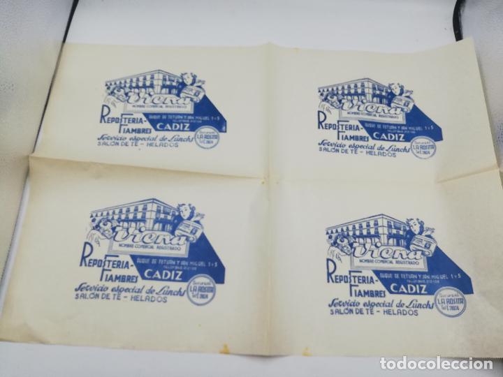 Collectionnisme Papier divers: PLIEGO DE PAPEL DE ENVOLVER. VIENA. RESPOSTERIA FIAMBRES. SUCURSAL LA ROSITA. CADIZ.