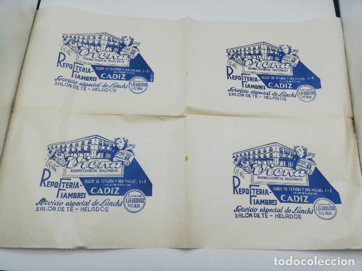 Collectionnisme Papier divers: PLIEGO DE PAPEL DE ENVOLVER. VIENA. RESPOSTERIA FIAMBRES. SUCURSAL LA ROSITA. CADIZ.