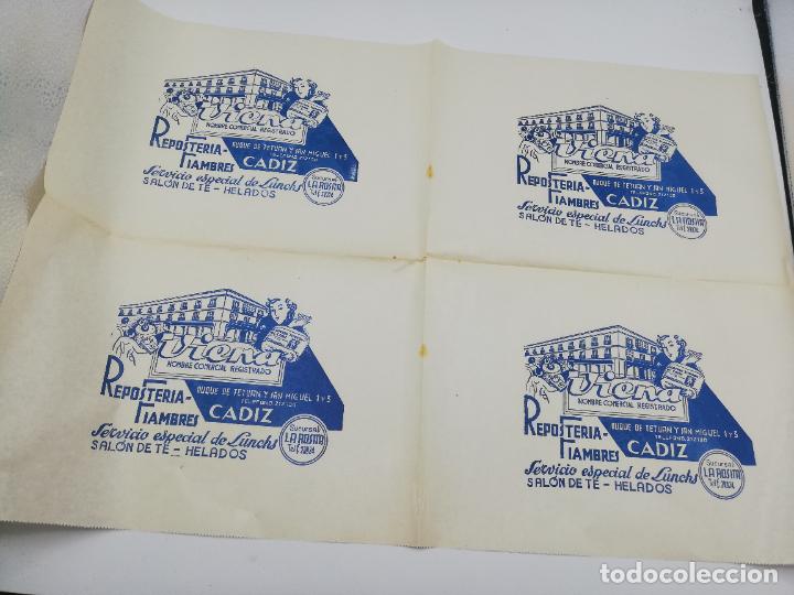 Collectionnisme Papier divers: PLIEGO DE PAPEL DE ENVOLVER. VIENA. RESPOSTERIA FIAMBRES. SUCURSAL LA ROSITA. CADIZ.