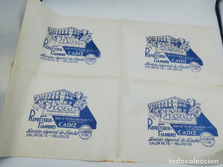 Collectionnisme Papier divers: PLIEGO DE PAPEL DE ENVOLVER. VIENA. RESPOSTERIA FIAMBRES. SUCURSAL LA ROSITA. CADIZ.