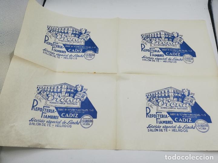 Collectionnisme Papier divers: PLIEGO DE PAPEL DE ENVOLVER. VIENA. RESPOSTERIA FIAMBRES. SUCURSAL LA ROSITA. CADIZ.