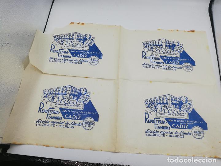 Sammelleidenschaft Andere Papierartikel: PLIEGO DE PAPEL DE ENVOLVER. VIENA. RESPOSTERIA FIAMBRES. SUCURSAL LA ROSITA. CADIZ.