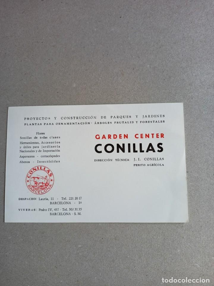Otros Art&iacute;culos de Coleccionismo en Papel: Tarjeta &rdquo;Garden Center Conillas&rdquo; de Barcelona