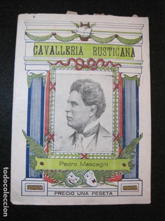 Altri oggetti di carta: CAVALLERIA RUSTICANA-PEDRO MASCAGNI-EN CONTRAPORTADA JULIAN GAYARRE-VER FOTOS-(K-2888)