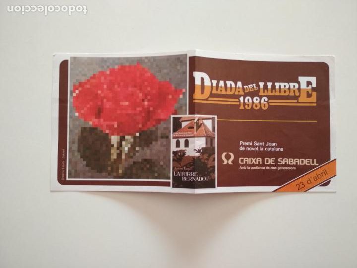 Otros art&iacute;culos de coleccionismo en papel: FLYER PUBLICITARIO DE LA DIADA DE SANT JORDI CAIXA DE SABADELL DIA DEL LLIBRE LIBRO ROSA