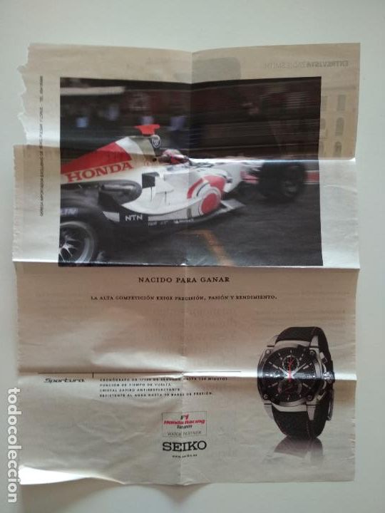 Otros Art&iacute;culos de Coleccionismo en Papel: PAGINA DE PUBLICIDAD DE SEIKO FORMULA 1 HONDA A&Ntilde;OS 90 MOTOR