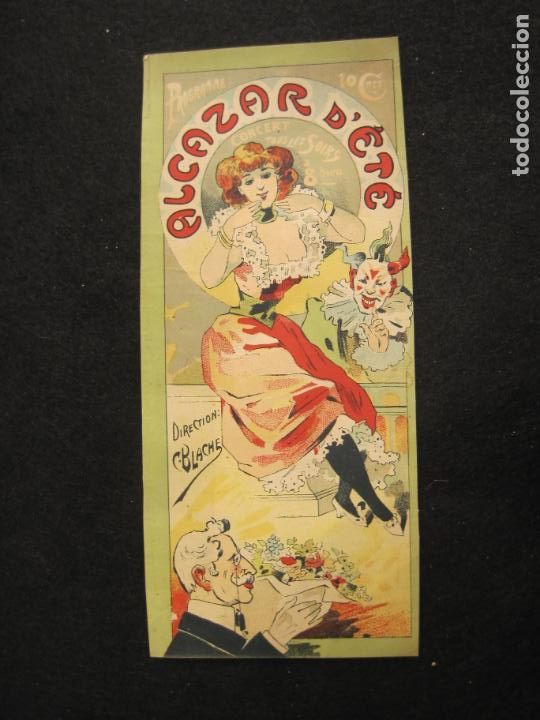 Otros art&iacute;culos de coleccionismo en papel: ALCAZAR D'ETE-CARTELITO PROGRAMA ANTIGUO-VER FOTOS-(K-2968)