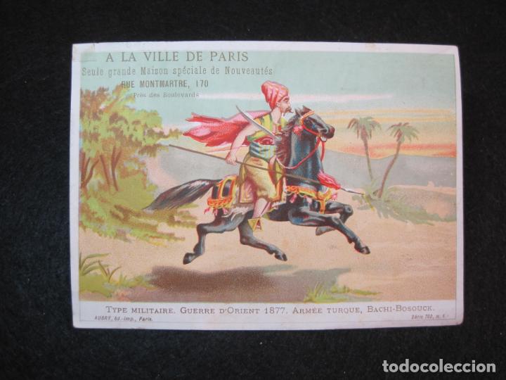 Otros art&iacute;culos de coleccionismo en papel: A LA VILLE DE PARIS-TYPE MILITAIRE-GUERRE D'ORIENT 1877-TARJETA ANTIGUA-VER FOTOS-(80.962)