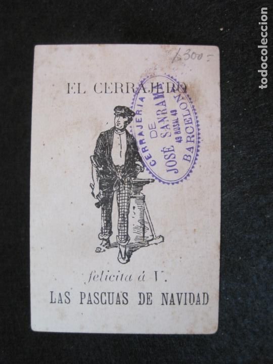Altri oggetti di carta: EL CERRAJERO-FELICITACION ANTIGUA-CERRAJERIA JOSE SANRAMA-BARCELONA-VER FOTOS-(80.968)