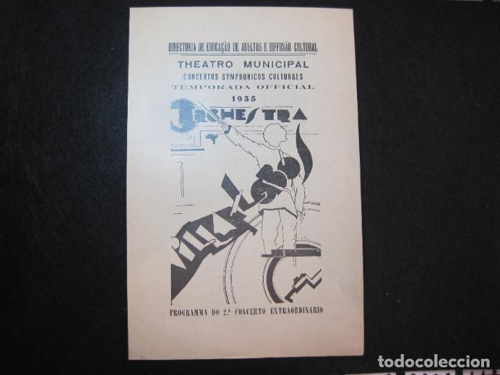 Otros art&iacute;culos de coleccionismo en papel: THEATRO MUNICIPAL-CONCERTOS SYMPHONICOS-PROGRAMA TEMPORADA OFICIAL 1935-VER FOTOS-(K-2984)