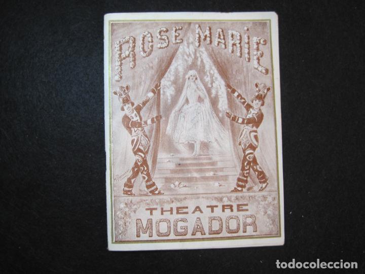 Otros art&iacute;culos de coleccionismo en papel: ROSE MARIE-THEATRE MOGADOR-PROGRAMA ANTIGUO-VER FOTOS-(K-2986)