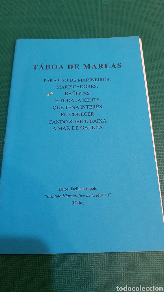 Sammelleidenschaft Andere Papierartikel: C&Aacute;DIZ HIDROGR&Aacute;FICO MARINA TABOA DE MAREAS DIPUTACI&Oacute;N LUGO