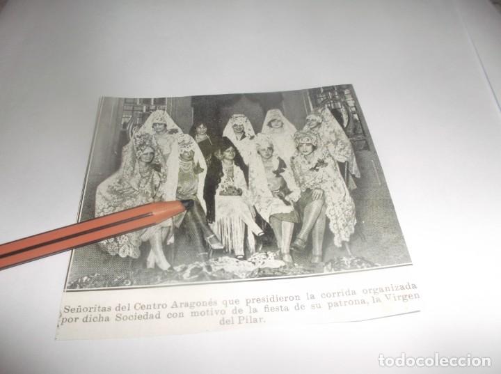 Otros Art&iacute;culos de Coleccionismo en Papel: RECORTE A&Ntilde;O 1927(BARCELONA)SRTAS,CENTRO ARAGON&Eacute;S ,PRESIDIERON CORRIDA TOROS EL DIA VIRGEN DE PILAR