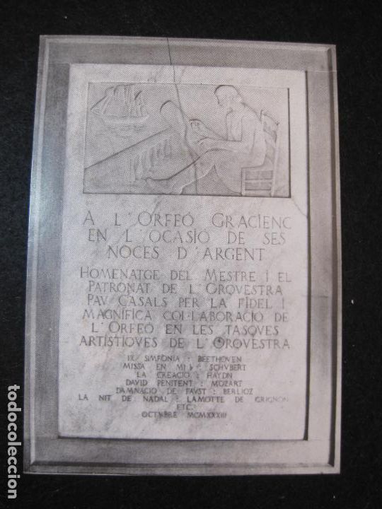 Otros art&iacute;culos de coleccionismo en papel: ORFEO GRACIENC-NOCES D'ARGENT-HOMENATGE AL MESTRE PAU CASALS-ANY 1973-VER FOTOS-(K-3025)