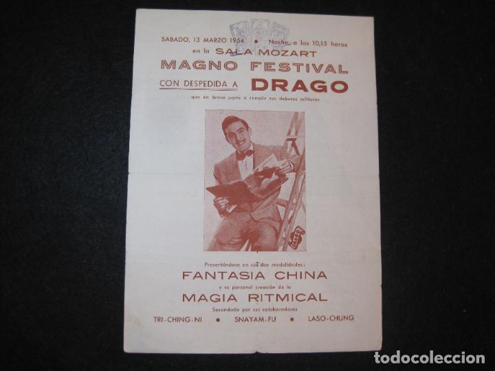 Otros Art&iacute;culos de Coleccionismo en Papel: MAGIA-BARCELONA-SALA MOZART-MAGNO FESTIVAL-13 MARZO 1954-PUBLICIDAD ANTIGUA-VER FOTOS-(K-3028)