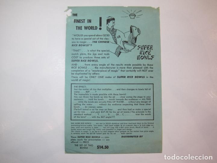 Paper Collecting Others: MAGIA-SUPER RICE BOWLS-PUBLICIDAD ANTIGUA-VER FOTOS-(K-3031)