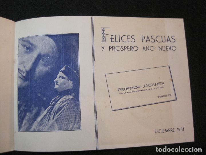 Paper Collecting Others: MAGIA-TENERIFE-PROFESOR JACKNER-DICIEMBRE 1951-FELICITACION ANTIGUA-VER FOTOS-(K-3033)