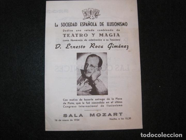 Otros Art&iacute;culos de Coleccionismo en Papel: MAGIA-SOCIEDAD ESPA&Ntilde;OLA ILUSIONISMO-SALA MOZART-ERNESTO ROCA-ENERO 1954-VER FOTOS-(K-3034)
