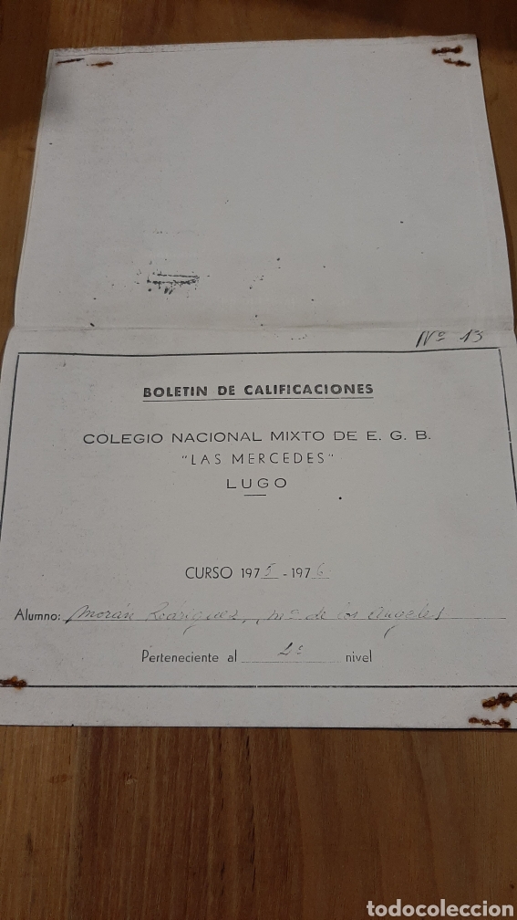 Sammelleidenschaft Andere Papierartikel: 1976 notas bolet&iacute;n clasificaci&oacute;n Las MERCEDES lugo