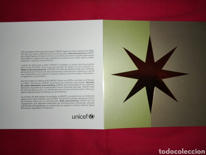 Otros art&iacute;culos de coleccionismo en papel: Lote Tarjetas Unicef - Foto 1